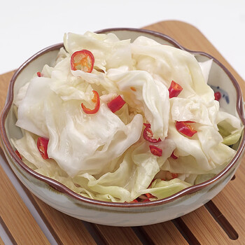 爽口包菜四川农家泡菜即食开味下饭咸菜手工自制脆辣腌菜500gaa 菜