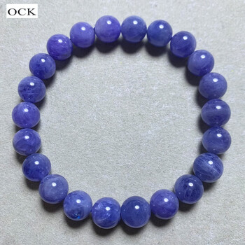 ock坦桑石手串女海洋之心紫蓝水晶坦单圈手链饰品礼物s16约95mm