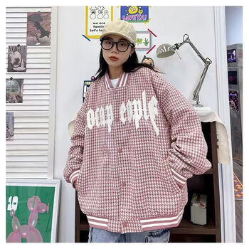 佩唯莉棉服外套女秋冬款复古港风学生加厚连帽棉衣美式连帽加厚加绒