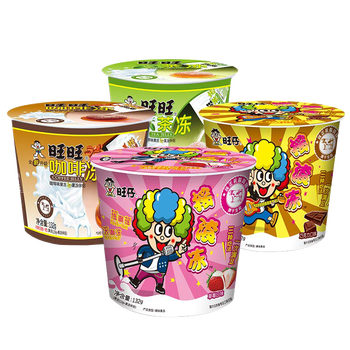 旺旺旺仔摇滚冻果冻布丁摇摇冻粘粉儿童儿时休闲零食品小吃 草莓冻