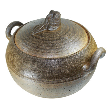 guen四川雅安荥经砂锅老式无釉纯手工黑砂锅煲汤熬粥炖肉耐高温土砂锅