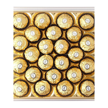 隽颜堂正费列罗巧克力t24粒钻石礼盒装榛果仁送女友婚庆结婚喜糖金球