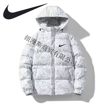 耐克nike羽绒服男女冬季新款加厚保暖运动棉衣连帽上衣外套雪地白m