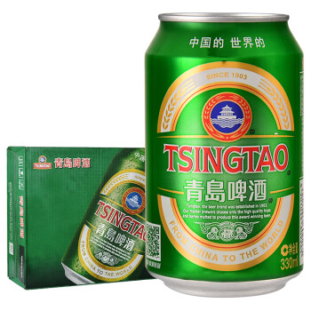 青岛啤酒（Tsingtao）经典11度330ml*24听 整箱装 口感醇厚（新老包装随机发放）