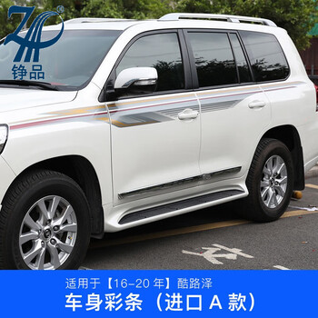 阔盛棉1223款丰田兰德酷路泽车身彩条陆巡改装专用拉花腰线装饰车贴