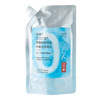 乐纯（LePur'）希腊大师  希腊酸奶 0蔗糖0脂肪 袋装低温酸奶500g*1袋 营养早餐