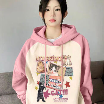 服饰内衣>女装>女士卫衣>域克威>域克威春秋季高中生女孩子可爱型卫衣