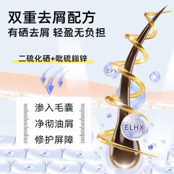 采乐专研二硫化硒 ZPT双重去屑止痒控油洗发水二硫化硒洗剂420ml