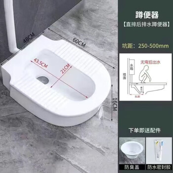 元族哲初免挖坑蹲便器一体加宽免砌台式马桶坐便器改蹲厕家用明装陶瓷