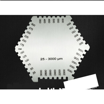 定製高精度不鏽鋼六角溼膜梳 梳規 溼膜卡 溼膜片 油漆溼膜測厚儀d