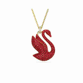 施华洛世奇（SWAROVSKI）【品牌直供】红色天鹅大号项链女士项链生日礼物 5649773