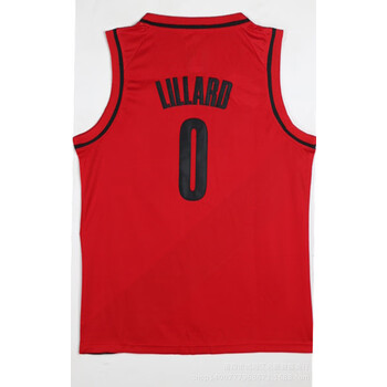 球衣 开拓者队0#利拉德 3#迈克科伦姆新面料刺绣短袖篮球服 开拓者0号