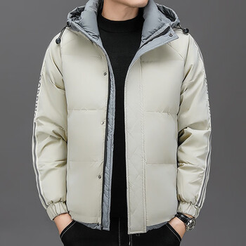 雅戈尔男士秋冬新款羽绒服青年休闲潮流连帽百搭短款冬季保暖外套上衣