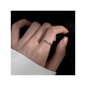 igiftfire925银戒指女小众设计素圈轻奢2022款潮感时尚个性食指主图款