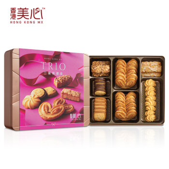美心（Meixin）三重奏烘焙礼盒331g 香港进口精选烘焙食品下午茶节日送礼团购