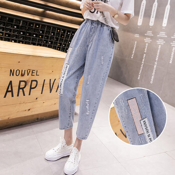 乐漫咪学生青少女牛仔裤高中生韩版夏季少女裤子夏装年新款初中高中