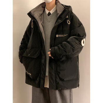 nasalike工装羽绒服男士冬季加厚设计感小众90白鸭绒潮牌痞帅宽松连帽