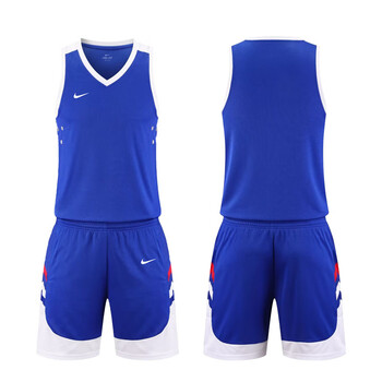 耐克森篮球服男速干篮球衣运动服套装训练比赛队服定制印蓝色xxxs