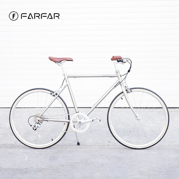 kolorfarfar经典复古通勤单车fs0城市8速公路车复古自行车电镀清漆m号