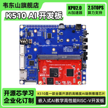 嘉楠K510开发板K210升级版MPU高精度AI芯片强于RV1126算力2.5TOPS