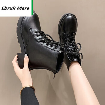 ebruk mare森马同品马丁靴子女2024秋上新款英伦风甜酷短靴女超火百搭