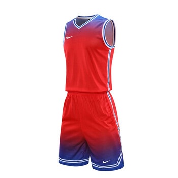 耐克森篮球服套装男背心篮球衣训练比赛篮球队服定制印字号红色xxl