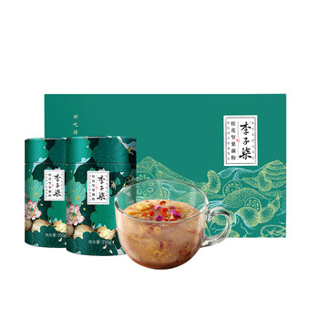 李子柒桂花坚果藕粉羹早餐代餐莲藕粉营养礼盒装700g1盒桂花莲子味