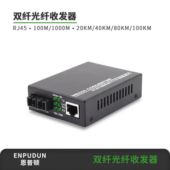恩普顿双纤光纤收发器 百兆20KM