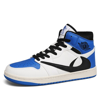 nk耐氪莆田鞋板鞋秋冬新款男女款空军一号高帮aj闪电倒钩运动休闲滑板