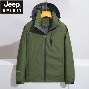 堡罗奥冲锋上衣男士新款春秋季室外夹克防水防风外套情侣款爬山服军