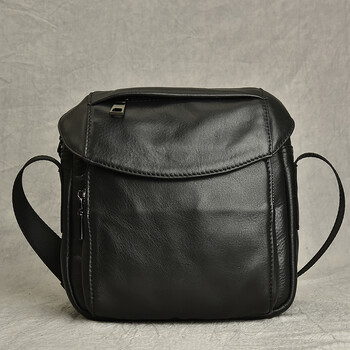 皮尔卡丹奢侈品男士真皮斜挎包时尚休闲手工牛皮男包单肩包头层牛皮