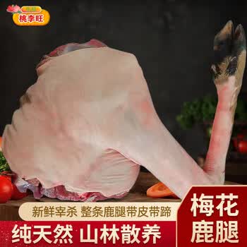桃李旺（taoliwang）鹿肉新鲜现杀梅花鹿肉 鹿腱子 鹿腿带皮鹿排带皮生鲜鹿肉端午礼盒