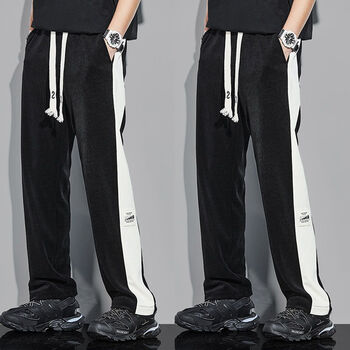 紫策男式开车裤秋冬款休闲灯芯绒长裤裤子男秋冬季港风学生宽松加大码