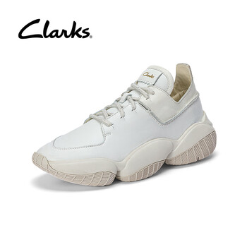 其乐clarks男士春秋经典复古三瓣鞋老爹鞋休闲潮流时尚前卫运动鞋白色