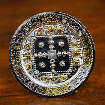 八吉祥曼扎托盘供佛供具曼达盘金色白金色红铜色白金色大号