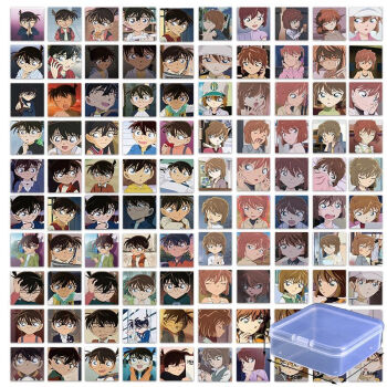 原神名侦探柯南贴纸灰原哀物周边大头贴手机电脑行李箱手账贴画防水 1