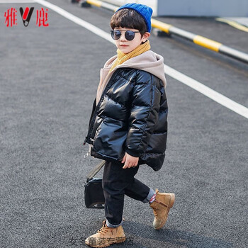 雅鹿童装男九江羽绒服儿童羽绒服男童冬装新款保暖外套洋气面包服外套