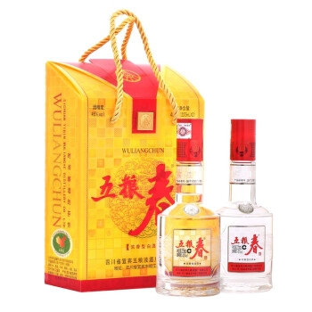 五粮液  酒厂出品  五粮春 双瓶礼盒装 浓香型白酒 45度225ml*2瓶（新老包装随机发货）