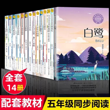 小学五年级必读课外书 五年级上下册语文教材配套阅读书籍人教版老师推荐 长江文艺出版社 【14册】五年级上册同步阅读