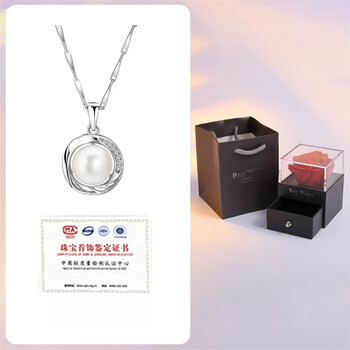 周大福2024项链2024新款珠银项链女简约奢小众感气质情人节礼物小众银