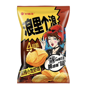 好丽友（orion）浪里个浪麻辣小龙虾味65g 休闲零食薯片小包装膨化食品小吃 浪里个浪麻辣小龙虾味65g 1袋
