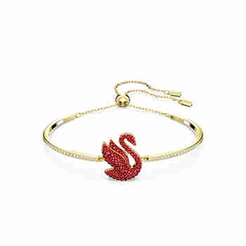 施华洛世奇（SWAROVSKI）【品牌直供】红色天鹅手镯女 女士手镯生日礼物 5649774