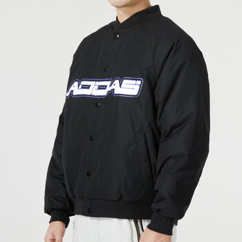 阿迪达斯（adidas）棉服男冬季新款运动休闲棉外套三条纹连帽防风保暖棉夹克 IK2412/黑色/棒球 2XL 185/108A