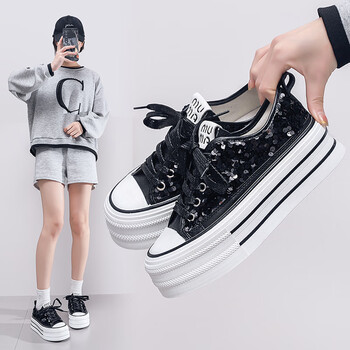 迈凯恩2024炸街潮搭女鞋厚底增高休闲松糕鞋小众仙女风配裙子脏脏鞋