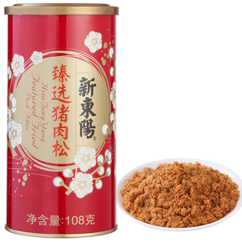 新東陽臻选猪肉松108g/罐寿司烘焙上海味道无豆粉猪后腿肉香酥无添加 原味