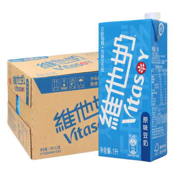维他奶原味豆奶维他柠檬茶1L*12盒整箱装柠檬味茶豆奶早餐奶饮品 豆奶原味1L*12盒