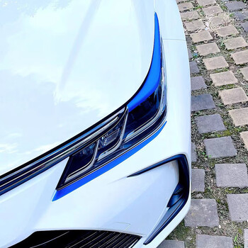 卡罗拉贴纸改装中网车身前个性饰条改色膜专用外饰贴纸电镀冰膜深蓝色