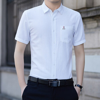 优衣库uniqlo优衣裤库官方旗舰店夏款短袖衬衫男士修身夏季短袖免烫