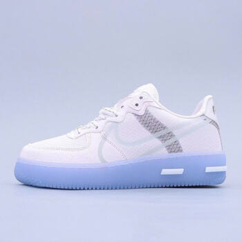 af1空军一号冰蓝低帮经典纯白学生情侣小白鞋 白骨冰蓝 36