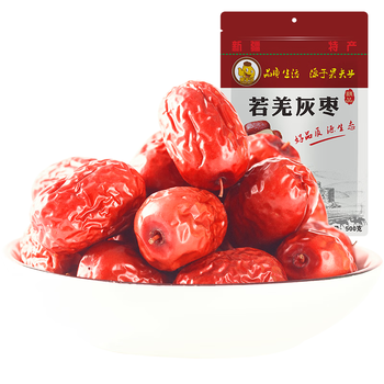 果夫子  若羌灰枣500g休闲零食煲汤红枣新疆特产 若羌灰枣500g